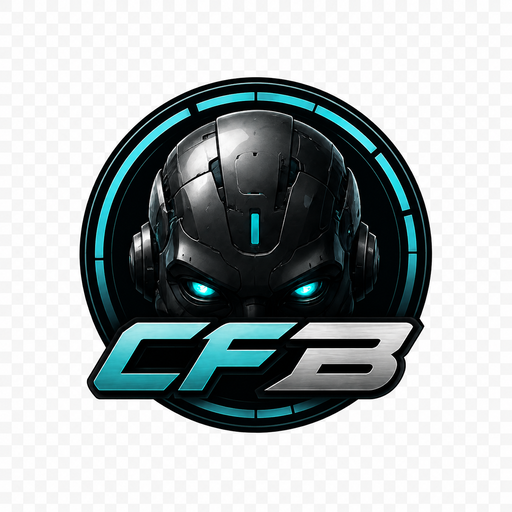 CF Builds watermark with robotic helmet and metallic CFB lettering.